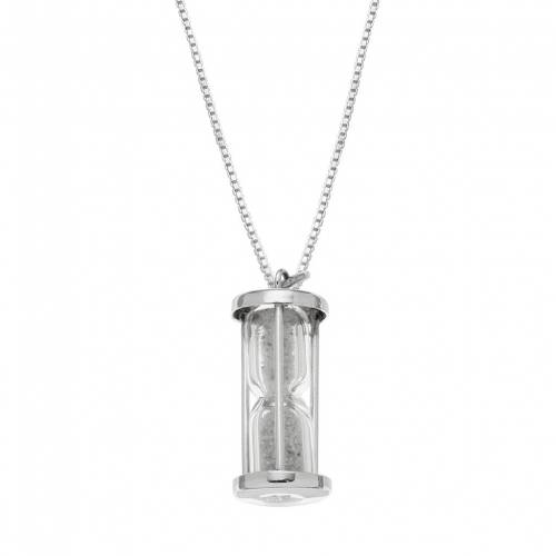 銀色 シルバー 【 STERLING SILVER HOURGLASS PENDANT / CLEAR 】 ジュエリー アクセサリー レディースジュエリー ネックレス ペンダント