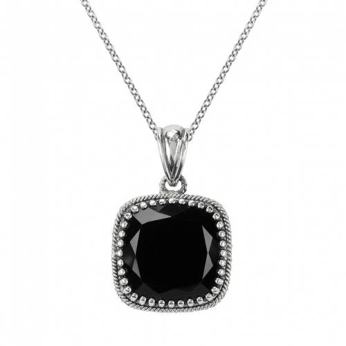 銀色 シルバー 黒色 ブラック 【 LAVISH BY TJM STERLING SILVER BLACK ONYX PENDANT / 】 ジュエリー アクセサリー レディースジュエリー ネックレス ペンダント