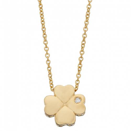 ゴールド ダイヤモンド ネックレス 【 UNBRANDED 14K GOLD DIAMOND ACCENT CLOVER PENDANT NECKLACE / 14K GOLD 】 ジュエリー アクセサリー レディースジュエリー ペンダント｜スニケス