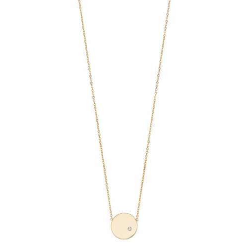 ゴールド ダイヤモンド ネックレス 【 UNBRANDED 14K GOLD ROUND DISK DIAMOND ACCENT PENDANT NECKLACE / 14K GOLD 】 ジュエリー アクセサリー レディースジュエリー ペンダント
