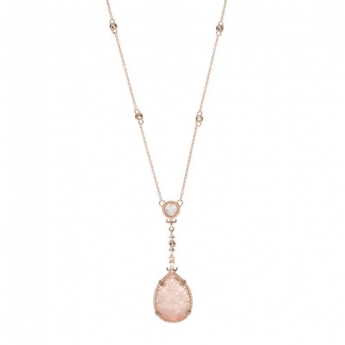 ローズ ゴールド 銀色 シルバー & 【 LAVISH BY TJM 18K ROSE GOLD OVER SILVER QUARTZ MARCASITE TEARDROP PENDANT / MULTI NONE 】 ジュエリー アクセサリー レディースジュエリー ネックレス ペンダント|スニケス