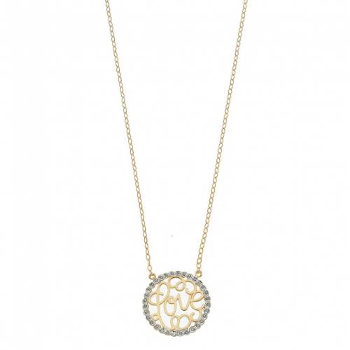 ダイヤモンド 銀色 シルバー ネックレス 【 DIAMOND MYSTIQUE STERLING SILVER DIAMOND ACCENT LOVE NECKLACE / 】 ジュエリー アクセサリー レディースジュエリー ペンダント｜スニケス