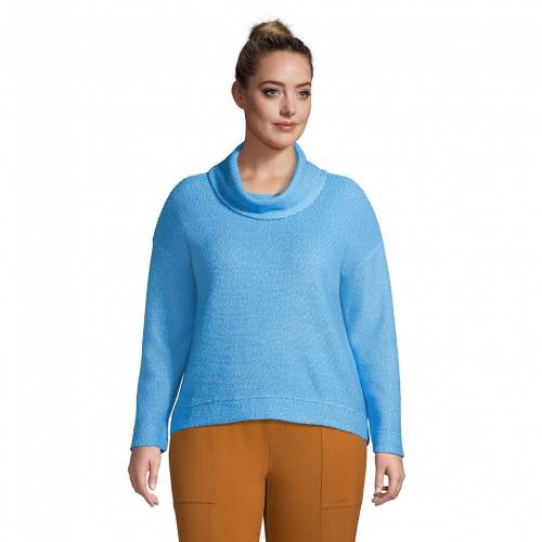 楽天ランキング1位 楽天市場 Lands End スウェットシャツ トレーナー 青色 ブルー Lands End Plus Size Marled Cowlneck Sweatshirt Sea Breeze Blue Marl レディースファッション トップス スウェット トレーナー スニケス 在庫有 Roost Ae