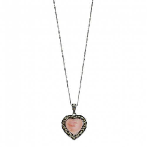 ピンク シェル ネックレス & 【 TORI HILL MARCASITE PINK SHELL HEART PENDANT NECKLACE / SILVERTONE 】 ジュエリー アクセサリー レディースジュエリー ペンダント
