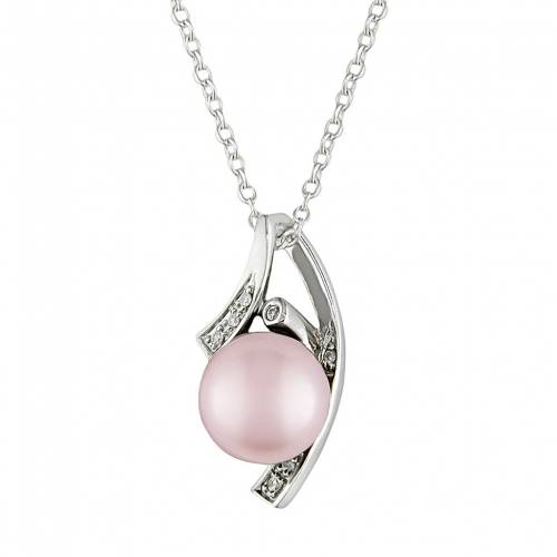 銀色 シルバー パール ダイヤモンド 【 UNBRANDED STELLA GRACE STERLING SILVER DYED FRESHWATER CULTURED PEARL AND DIAMOND ACCENT PENDANT / MULTI NONE 】 ジュエリー アクセサリー レディースジュエリー ネックレス ペン