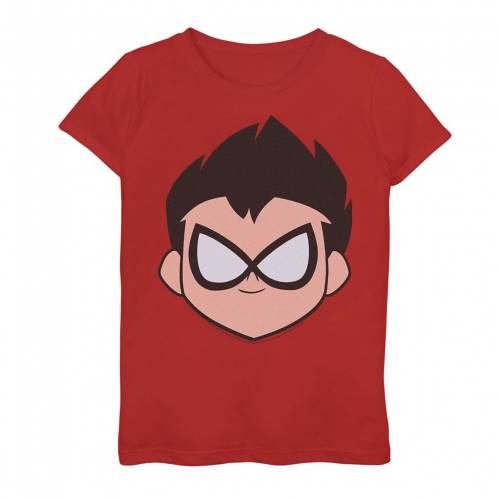 高質で安価 楽天市場 Licensed Character キャラクター ディーシー コミックス グラフィック タイタンズ Tシャツ 赤 レッド Go Dc Red Licensed Character Comics Graphic Teen Titans Robin Big Face Tee キッズ ベビー マタニティ スニケス 在庫有