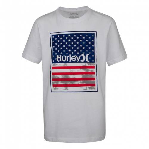 Tシャツ カットソー 爆買い グラフィック ネクタイ ハーレー Hurley ハーレー Tシャツ White Tee Graphic Flag American Dye Tie Hurley キッズ ジュニア ホワイト 白色