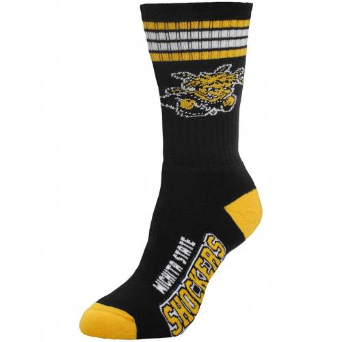 今月限定 特別大特価 Unbranded スケートボード クルー 靴下 黒色 ブラック State Unbranded For Bare Feet Wichita Shockers 4stripe Deuce Crew Socks Wst Black インナー 下着 ナイトウエア レディース 下 レッグ スニケス 最安値に挑戦 Madah Kemdikbud