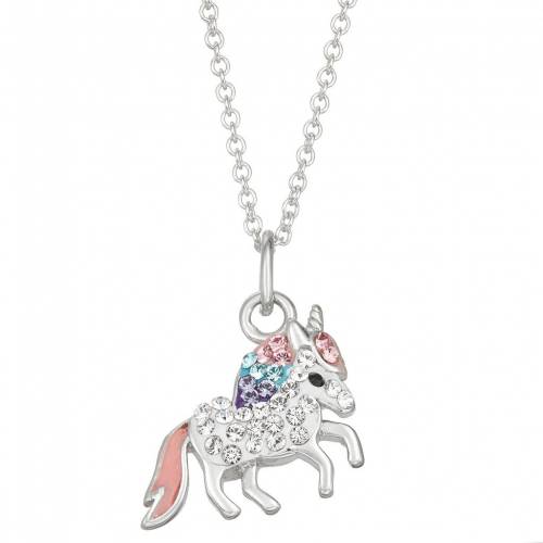 ファッションブランド カジュアル ファッション アクセサリー Necklace 銀色 シルバー シルバー ネックレス Kids キッズ ジュニア キッズ Silver Charming Girl Sterling Crystal Unicorn Pendant Necklace スニケス