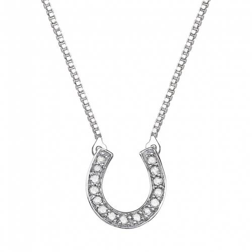 銀色 シルバー ダイヤモンド ネックレス 白色 ホワイト 【 UNBRANDED STERLING SILVER DIAMOND ACCENT HORSESHOE NECKLACE / WHITE 】 ジュエリー アクセサリー レディースジュエリー ペンダント