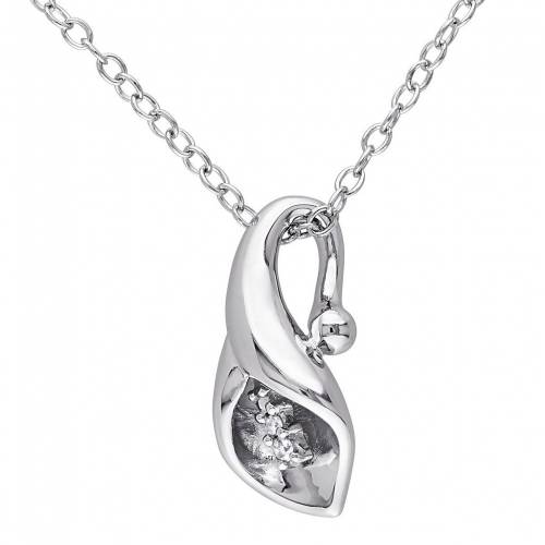 銀色 シルバー ダイヤモンド ネックレス 【 STELLA GRACE STERLING SILVER DIAMOND ACCENT CALLA LILY PENDANT NECKLACE / 】 ジュエリー アクセサリー レディースジュエリー ペンダント