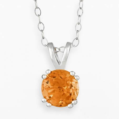 銀色 シルバー 橙 オレンジ 【 CELEBRATION GEMS STERLING SILVER CITRINE PENDANT / ORANGE 】 ジュエリー アクセサリー レディースジュエリー ネックレス ペンダント