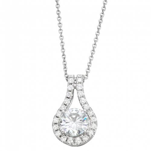 白色 ホワイト ゴールド & T.W. 【 CHARLES & COLVARD 14K WHITE GOLD 1 5/8 CARAT LAB-CREATED MOISSANITE PENDANT / 14K WHGOLD 】 ジュエリー アクセサリー レディースジュエリー ネックレス ペンダント｜スニケス