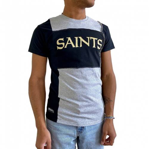 ヘザー 灰色 グレー グレイ セインツ Tシャツ ニューオーリンズ 【 UNBRANDED REFRIED APPAREL HEATHER GRAY NEW ORLEANS SAINTS SUSTAINABLE SPLIT T-SHIRT / SNT GREY 】 メンズファッション トップス カットソー
