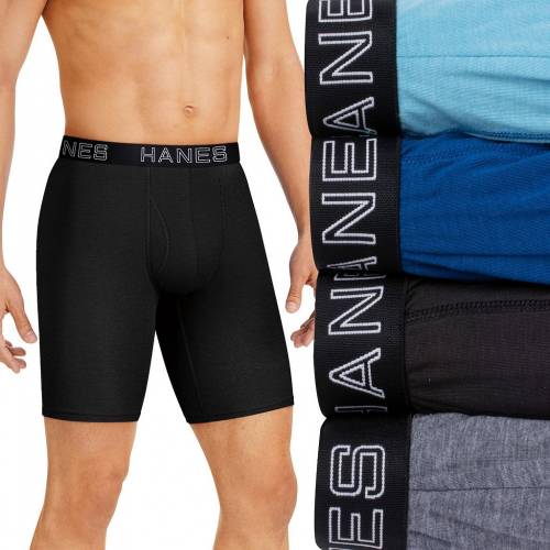 ヘインズ アルティメイト 【 HANES 4-PACK ULTIMATE COMFORT FLEX FIT TOTAL SUPPORT POUCH LONG-LEG BOXER BRIEFS / 】 メンズファッション ズボン パンツ