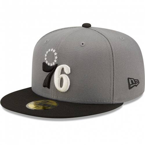 ハット ファッション Grey Era 59fifty ファッションブランド Fitted フィラデルフィア セブンティシクサーズ New 灰色 ニューエラ エラ グレー メンズ カジュアル キャップ ニューエラ 76ers Gray Black Twotone 59fifty Fitted Hat 76r Grey スニケス