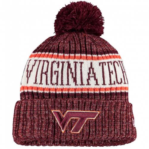 ニュー顎 New Era エラ 児童費用 マルーン バージニア テック ホキーズ 編物 丹赤 赤み ニューエラ バージニアテック 童男 キッズ Red Youth Maroon Sport Knit Hat With Pom Vat Lanuitdessoudeurs Fr