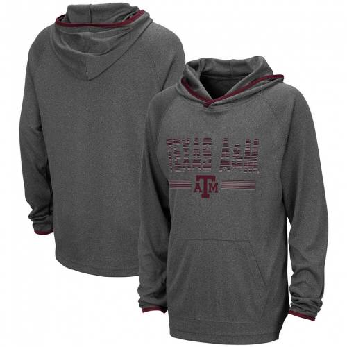 コロシアム Colosseum 子弟実利 チャコールグレー テキサス アギーズ ラグラン フーディー パーカー テキサスa M お坊っちゃん キッズ Colosseum Youth Heathered Charcoal Narf Raglan Tam Charco Dssgfellowship Org