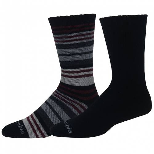 コロンビア Columbia 2個序開き 乗員 ソックス 薄墨 グレー 灰色 ストライプ メンズ Gray Stripe Columbia 2pack Woolblend Crew Socks Kaspia Receptions Com