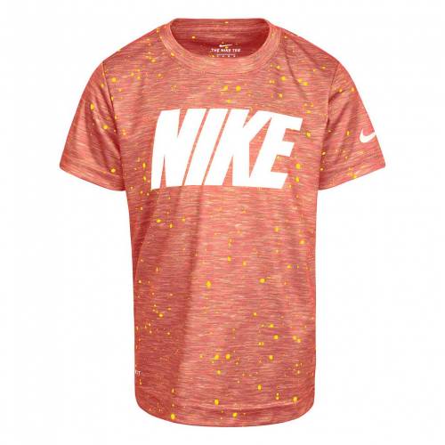 楽天市場 ナイキ Nike ドライフィット Tシャツ 橙 オレンジ ジュニア キッズ Drifit Orange Nike S 47 Space Dyed Block Tee スニケス