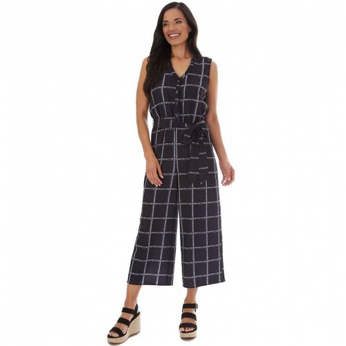 送料込 Apt 9 バブル クレープ クロップ ジャンプスーツ 黒色 ブラック 白色 ホワイト Apt Crop 9 Bubble Crepe Jumpsuit Black White Plaid レディースファッション ドレス アウトレット送料無料 Www Eh Net Sa