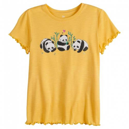 Lettuce Tシャツ Tee ファッションブランド So Graphic グラフィック キッズ ファッション イエロー Tee カジュアル 4 Graphic Panda Plus スニケス キッズ Yellow 黄色 ジュニア Hem S