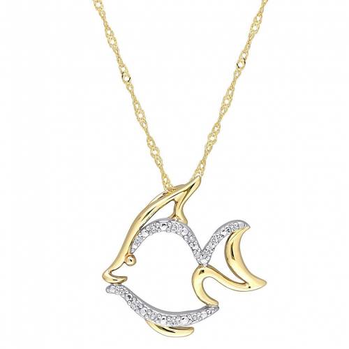 ゴールド ダイヤモンド 【 STELLA GRACE 10K GOLD DIAMOND ACCENT FISH PENDANT / 10K TWO TONE 】 ジュエリー アクセサリー レディースジュエリー ネックレス ペンダント