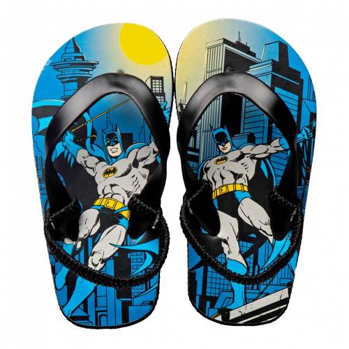 キャラクター ディーシー コミックス ベビー 赤ちゃん用 サンダル 青色 ブルー 黒色 ブラック S' 【 LICENSED CHARACTER DC COMICS BATMAN TODDLER FLIP FLOP SANDALS / BLUE BLACK 】 キッズ マタニティ
