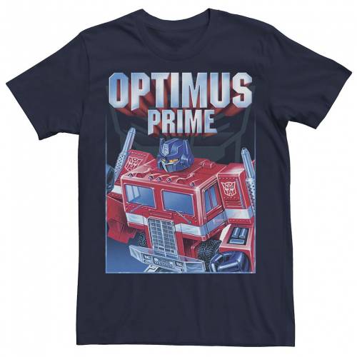 Licensed Character キャラクター Tシャツ 紺色 ネイビー 大きめ メンズ Licensed Character Transformers Optimus Prime Portrait Tee Navy Andapt Com