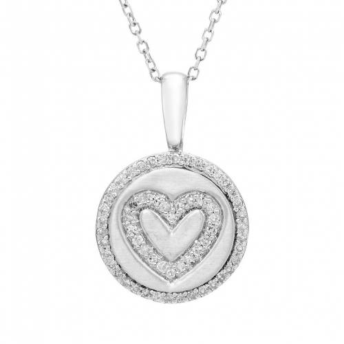 銀色 シルバー ネックレス IT'S & 【 IT'S PERSONAL STERLING SILVER DIAMOND-ACCENT HEART PENDANT NECKLACE / 】 ジュエリー アクセサリー レディースジュエリー ペンダント