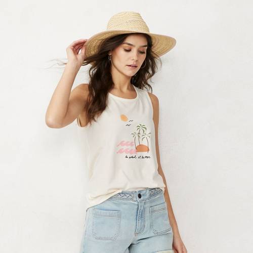 カジュアル ファッションブランド タンクトップ Graphic ファッション タンクトップ グラフィック Lauren Conrad Tank タンクトップ Graphic Soleil Lc Tank Le スニケス