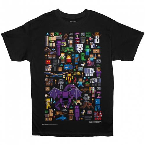 Licensed Character キャラクター グラフィック Tシャツ 黒色 ブラック ジュニア キッズ Licensed Character Minecraft Mobbery Poster Husky Graphic Tee Black Psicologosancora Es
