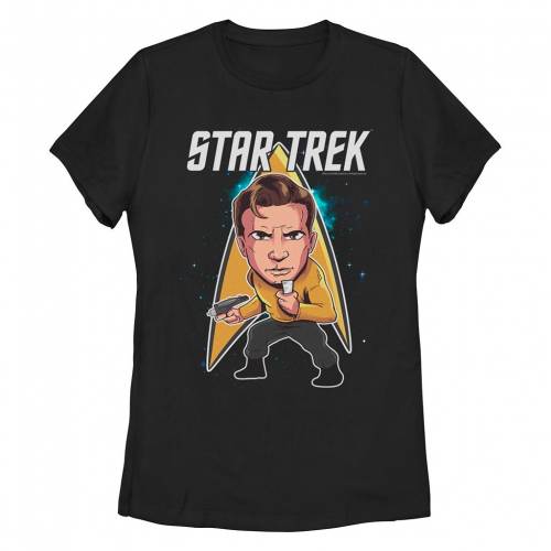 Licensed キャラクター ファッション Character Kirk カジュアル Black ブラック ファッションブランド 黒色 Tシャツ カットソー Tシャツ ジュニア キッズ シリーズ The Original Licensed Character Star Trek Series Cartoon Kirk Tee Black スニケス