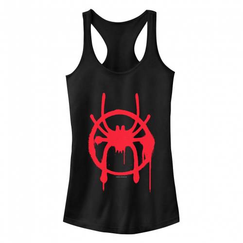 キャラクター タグ タンクトップ 黒色 ブラック 【 LICENSED CHARACTER SPIDERVERSE MILES TAG SYMBOL BLACK 】