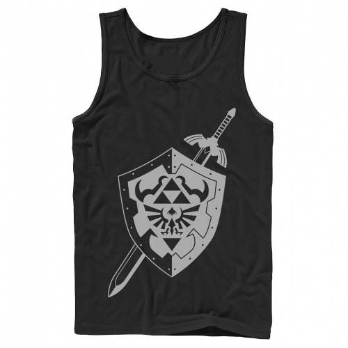 Licensed Character キャラクター タンクトップ 黒色 ブラック メンズ Licensed Character Zelda Hylian Shield And Sword Tank Black Butlerchimneys Com