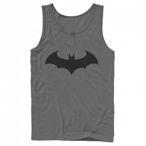 Licensed Character キャラクター ディーシー コミックス バット ロゴ タンクトップ チャコール メンズ Dc Licensed Character Comics Batman Simple Bat Logo Tank Charcoal Psicologosancora Es