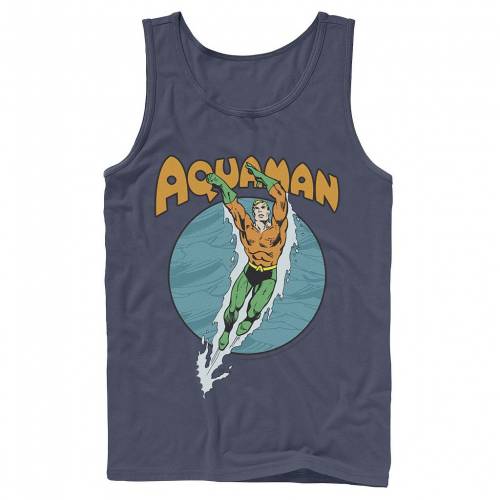 Licensed Character キャラクター ディーシー コミックス ダンス タンクトップ 紺色 ネイビー メンズ Dc Licensed Character Comics Aquaman Swimming Dance Tank Navy Butlerchimneys Com