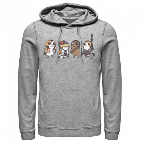 Licensed Character キャラクター フーディー パーカー ヘザー スターウォーズ メンズ Heather Licensed Character Cute Porgs Dressed As Characters Portrait Hoodie Athletic Psicologosancora Es