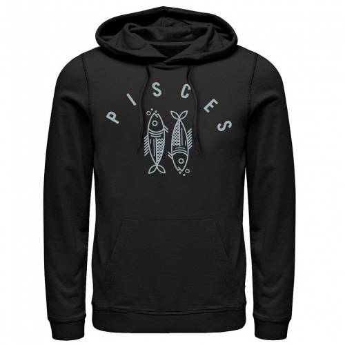 Licensed Character キャラクター 白色 ホワイト フーディー パーカー 黒色 ブラック メンズ Licensed Character Pisces Fish White Ink Sketch Hoodie Black Butlerchimneys Com