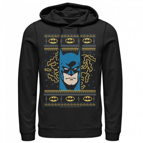 Licensed Character キャラクター ディーシー コミックス クリスマス トレーナー フーディー パーカー 黒色 ブラック メンズ Dc Licensed Character Comics Batman Face Christmas Sweater Style Hoodie Black Fmcholollan Org Mx