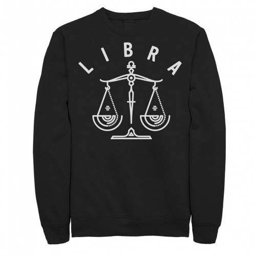 Licensed Character キャラクター 白色 ホワイト スウェットシャツ トレーナー 黒色 ブラック メンズ Licensed Character Libra Scale White Ink Sketch Sweatshirt Black septicin Com