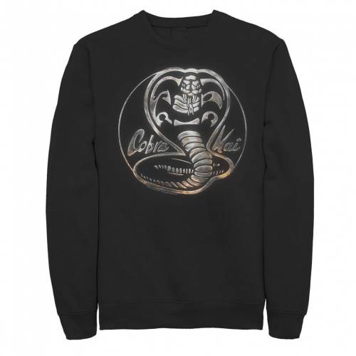 Licensed Character キャラクター ロゴ スウェットシャツ トレーナー 黒色 ブラック メンズ Licensed Character Karate Kid Cobra Kai Snake Logo Sweatshirt Black Fmcholollan Org Mx