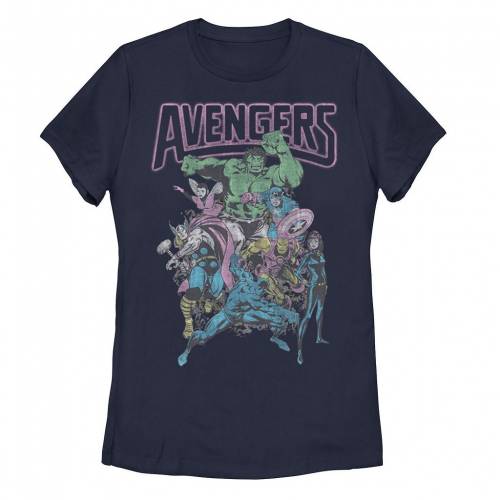 【★百貨店SALE★6/11夜夜中2時迄】文字記号 プルオーバー 紺色 米国海軍 【 LICENSED CHARACTER MARVEL AVENGERS CONCERT GROUP TEE / NAVY 】 キッズ もの言う花 マタニティ トップス カットソー