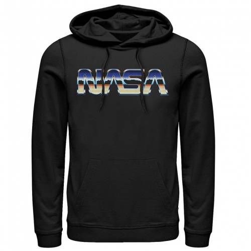 カジュアル キャラクター ファッションブランド パーカー ロゴ Chrome ブラック Hoodie メンズ 黒色 Nasa フーディー Licensed Character ファッション Nasa Dune Landscape Retro Chrome Logo Hoodie Black スニケス