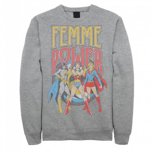 コミックス ディーシー ファッションブランド キャラクター ビンテージ スウェットシャツ カジュアル Heather トレーナー トップス League パワー ヘザー ヴィンテージ ファッション メンズ Dc Vintage Power Heather Licensed Character Comics Justice League Femme