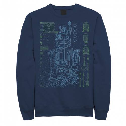 スウェットシャツ トレーナー 紺色 ネイビー スターウォーズ 【 STAR WARS INSIDE R2-D2 SCHEMATIC SWEATSHIRT / NAVY 】 メンズファッション トップス｜スニケス