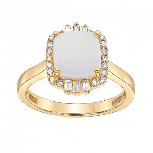 ゴールド ダイヤモンド T.W. & 【 GEMMINDED 10K GOLD 1/4 CARAT DIAMOND OPAL RING / 10K GOLD 】 ジュエリー アクセサリー レディースジュエリー 指輪 リング|スニケス