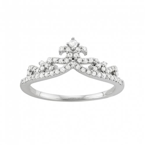 銀色 シルバー ダイヤモンド T.W. 【 HDI STERLING SILVER 1/3 CARAT DIAMOND CROWN RING / 】 ジュエリー アクセサリー レディースジュエリー 指輪 リング 78,760円