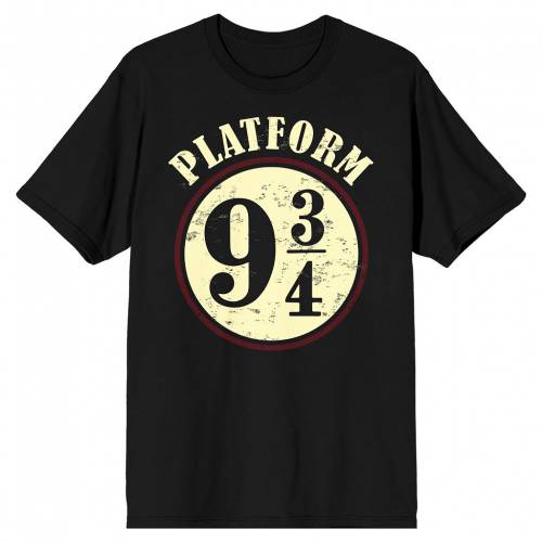 キャラクター Tシャツ 黒色 ブラック 【 LICENSED CHARACTER HARRY POTTER PLATFORM 9 3/4 TEE / BLACK 】 メンズファッション トップス カットソー｜スニケス