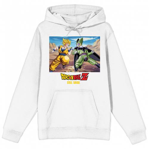 キャラクター ドラゴン フーディー パーカー 白色 ホワイト 【 LICENSED CHARACTER DRAGON BALL Z PERFECT CELL SAGA HOODIE / WHITE 】 メンズファッション トップス スウェット トレーナー